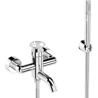 Смеситель для ванны Remer Chrono CH02 с душевым гарнитуром, хром