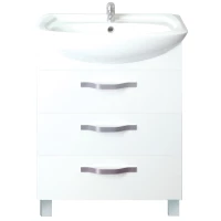 Тумба под раковину 1Marka Вита У50110 60,4 см, напольная, белый глянец