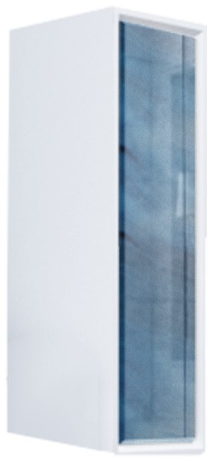 Шкаф голубой мрамор/белый глянец L Marka One Seattle У73219