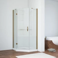 Душевой уголок Vegas Glass AFA-Pen TUR NOVO h1890 100 05 Moru L 100x100 см L, профиль бронза, стекло рифленое