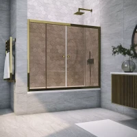 Шторка на ванну Vegas Glass Z2V TUR NOVO 195 05 05 195 см, профиль бронза, стекло бронза