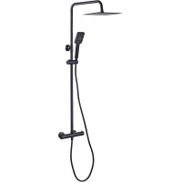 Душевая система Sancos Kanedo SC7100MB 248 мм, с термостатом, черный матовый