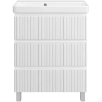 Тумба под раковину Brevita Victory VIC-07070-0103Я 66 см, напольная, белый матовый