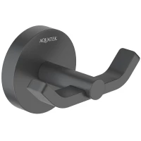 Крючок Aquatek Бетта AQ4602MB двойной, для ванны, черный матовый