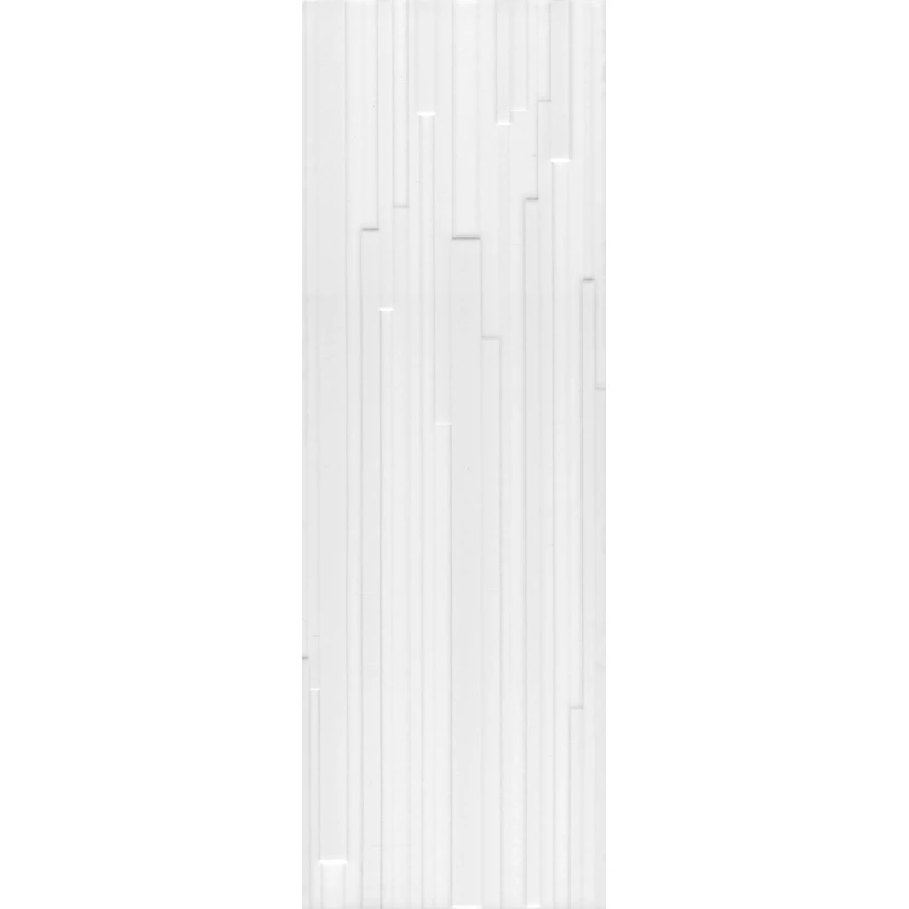 Керамическая плитка Kerama Marazzi Бьянка белый глянцевый полоски 20x60x0,9 60176