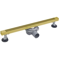 Душевой трап (лоток) Wonzon & Woghand WW-65406T-BG 60 см, с решеткой, щелевой, золотой матовый