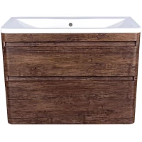 Тумба с раковиной старое дерево 100 см Style Line Атлантика ЛС-00000663 + ЛС-00000617