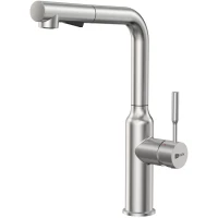 Смеситель для кухни Lemark Expert LM5085S с выдвижным изливом, нержавеющая сталь