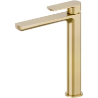 Смеситель для раковины Newform Haka 72015.59.097 без донного клапана, золотой матовый