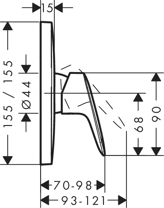 Смеситель для душа Hansgrohe Logis 71605000 - фото 3