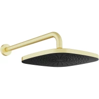 Верхний душ Aqueduto Chuva AQDSCHU1050 255 мм, с кронштейном, золотой матовый