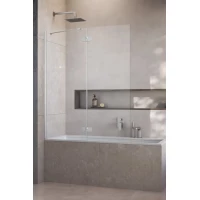 Шторка на ванну Radaway Essenza Brushed Nickel PND II 110 Left 110002110-91-01L 110 см L, профиль никель матовый, стекло прозрачное
