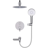 Душевой комплект Wonzon & Woghand Solo WW-939032-CR 250 мм, со смесителем, хром