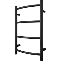 Полотенцесушитель электрический Point Афина П4 PN04846B 600x432, диммер правый, черный матовый