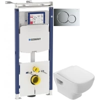 Комплект подвесной унитаз Jacob Delafon Struktura EDF102-00 + E4272-00 + система инсталляции Geberit 111.362.00.5 + 115.770.21.5