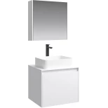 Комплект мебели белый глянец 61 см Aqwella 5 Stars Mobi MOB0106W + MOB0706W + 641945 + MOB0406 + MOB0717W