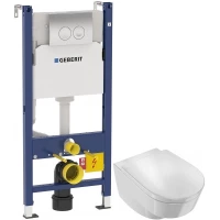 Комплект подвесной унитаз Jacob Delafon Odeon Rive Gauche EDR102-00 + E24888-00 + система инсталляции Geberit 458.124.21.1