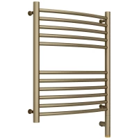 Полотенцесушитель электрический 600x500 золотой шелк МЭМ правый, перемычка выгнутая Сунержа Богема 3.0 32-5803-6050