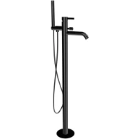 Смеситель напольный для ванны Remer Metrica MC08CFP черный хром матовый