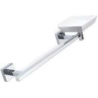 Полотенцедержатель с мыльницей Stil Haus Urania U69(08-BI) 39 см, хром/белый