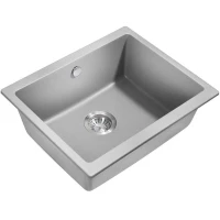 Кухонная мойка Milacio Leon 55 серый металлик MC.77083