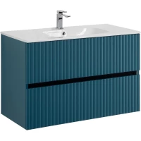 Тумба под раковину Art&Max Torino AM-TORINO-900-2C-SO-AQ-P 90 см, подвесная, аквамарин матовый