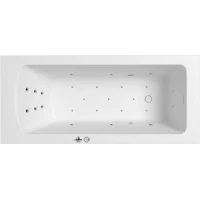 Ванна из литьевого мрамора Whitecross Coin Solid Surface 0224.170075.200.ULTRA.CR 170x75 см, с гидромассажем, белый матовый