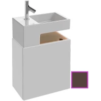 Тумба ледяной коричневый глянец 49,5 см шариниры слева Jacob Delafon Terrace EB1178-N23