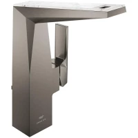Смеситель для раковины Grohe Allure Brilliant 24408AL0 с донным клапаном, темный графит матовый