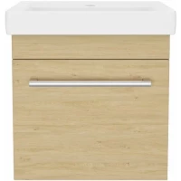 Тумба под раковину Акватон Поль 1A263701PFDK0 45 см, подвесная, дуб каменный