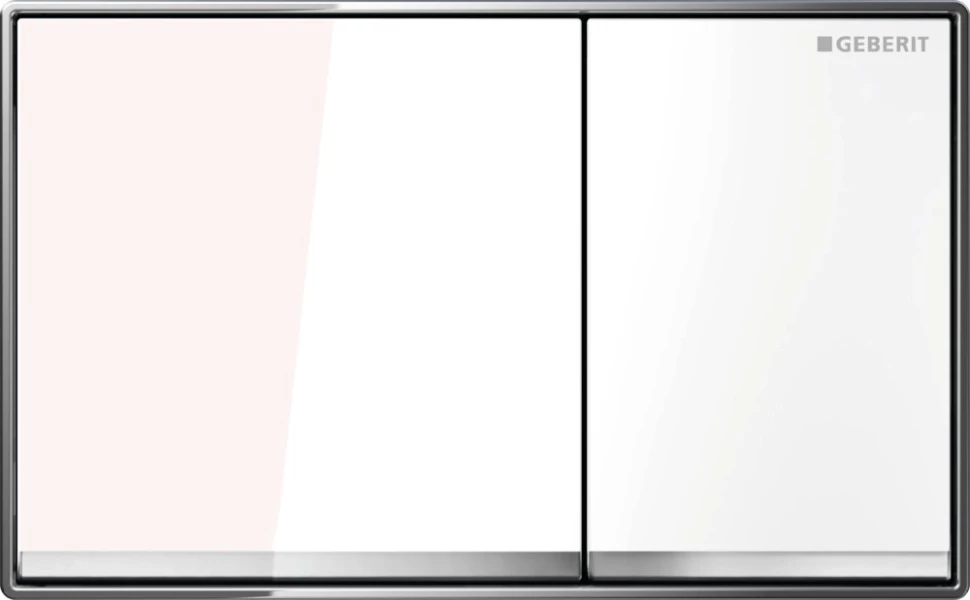 Смывная клавиша Geberit Omega60 белое стекло для двойного смыва 115.081.SI.1