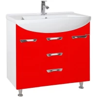 Тумба красный глянец/белый глянец 89 см Bellezza Альфа 4638815110032