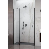 Душевая дверь Radaway Nes Brushed GunMetal DWJ II 90 Left 10036090-92-01L 90 см L, профиль оружейная сталь матовый, стекло прозрачное