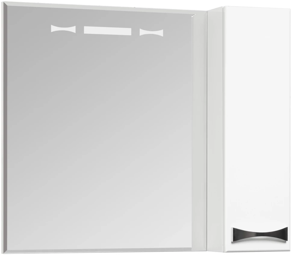 Зеркальный шкаф 80x86,8 см белый глянец R Акватон Диор 1A168002DR01R скатерть диор белый р 260х145