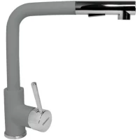 Смеситель для кухни Longran Impact LM2182 - 49 с выдвижным изливом, крома