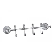 Планка с крючками Savol 58A S-005874A для ванны, хром