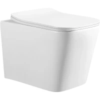 Унитаз подвесной Oliveeka YJ2303 безободковый, с сиденьем микролифт, белый