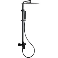 Душевая система Allen Brau Infinity 5.21012-31 300 мм, со смесителем, черный матовый