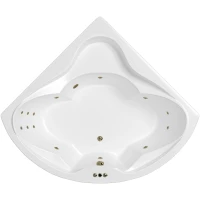 Акриловая ванна Whitecross Konsul 0110.150150.100.SMART.BR 149,5x149,5 см, с гидромассажем, угловая, белый