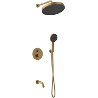 Душевой комплект AltroBagno Bilancia AltroBagnoBilancia040503BG 320 мм, со смесителем, золотой матовый