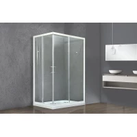 Душевой уголок Royal Bath RB8510HPD-T 100x85 см, профиль белый, стекло прозрачное