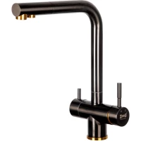 Смеситель для кухни Zorg SZR-7039 BR/GRAFIT с подключением к фильтру, графит/бронза