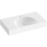 Раковина Ravak Lite XJX01280004 80x45 см S, накладная, подвесная, белый