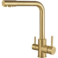 Смеситель для кухни Zorg SH 801 INOX BRONZE PVD с подключением к фильтру, бронза