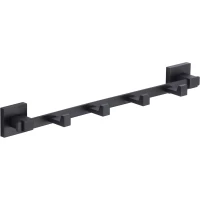 Планка с крючками Savol S-06574H для ванны, черный матовый