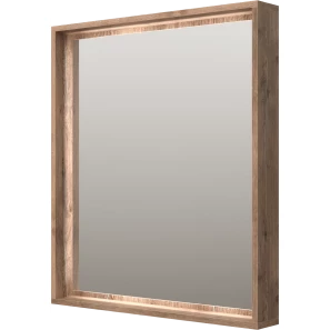 Изображение товара зеркало brevita dallas dal-02070-074 70x80 см, с led-подсветкой, сенсорным выключателем, дуб галифакс