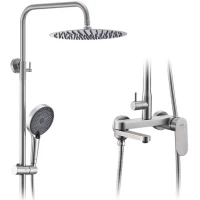 Душевая система Raglo R10.24.05 300 мм, со смесителем, сатин