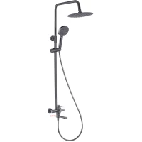 Душевая система Fashun A52434-17 200 мм, со смесителем, оружейная сталь