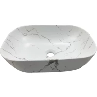 Раковина-чаша Ceruttispa CR8217MMW 50x39,5 см, накладная, белый мрамор