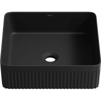 Раковина-чаша Wellsee Festive Fox 2.0 319610000 40x40 см, накладная, черный матовый